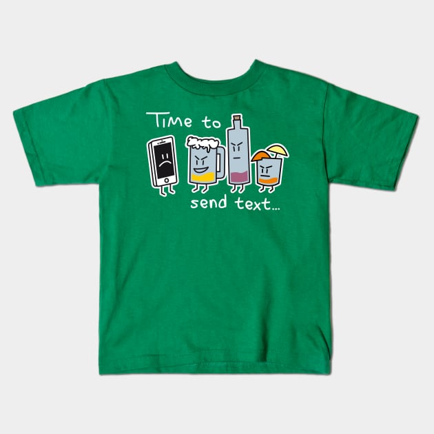 Time to send text... Kids T-Shirt by Mauru